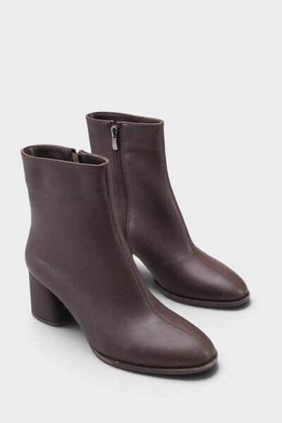 Capone Outfitters Cizme de damă Isabella cu vârf rotund, fermoar lateral și t...