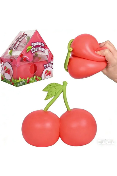 TOYTOPIA Jumbo Kiraz Sukuşi Oyuncak - Jumbo boy Kiraz Sukuşi Stres Giderici O...
