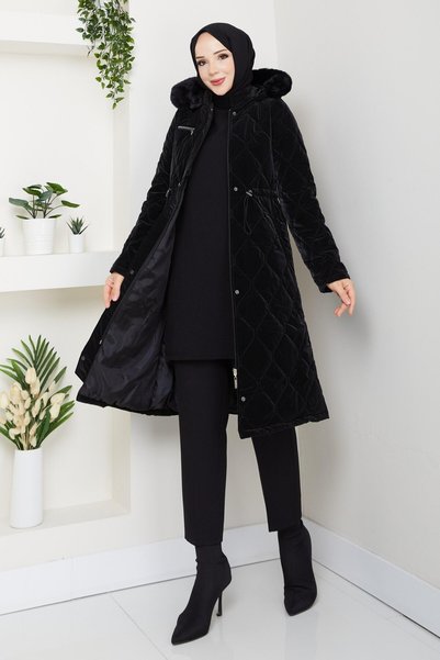 lavrisa Women's Waist-Tie Nova Fabric Coat