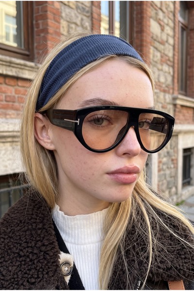 Chunky Frame نظارات شمسية للجنسين باللون الأسود والأصفر من Jaun Vintage