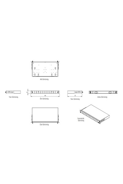 AGER AG-FO01U12SCD-A-B1-01U FİBER OPTİK PATCH PANEL 19INCH 12 PORT SC DUBLEX ...