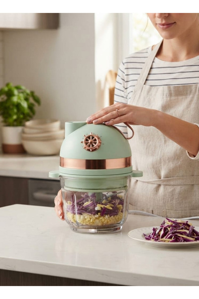 Yallabena 500W Multi-Function Food Processor with 4 Blades, Glass Bowl, Chopp...