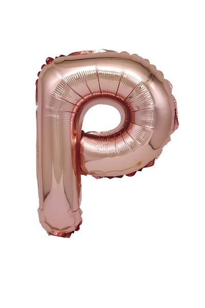 SDX Market Balon folie metalică auriu-roz, Mirific Party, litera P, 40 cm, co...