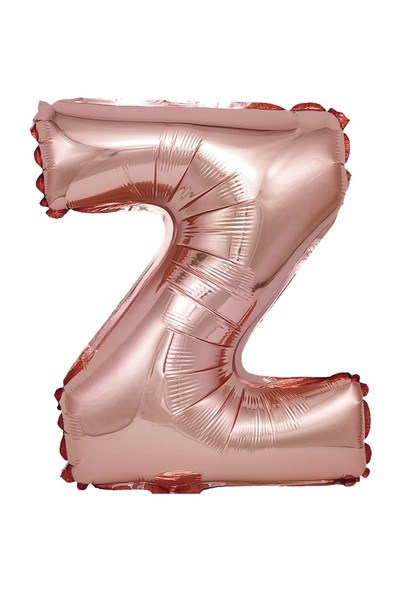 SDX Market Balon folie metalică auriu-roz, Mirific Party, litera Z, 40 cm, co...