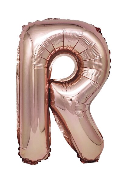 SDX Market Balon folie metalică auriu-roz, Mirific Party, litera R, 40 cm, co...
