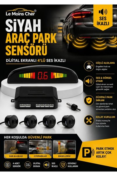 Le Moins Cher Toyota Corolla Dijital Ekranlı Araç Park Sensörü Ses Ikazlı Siy...