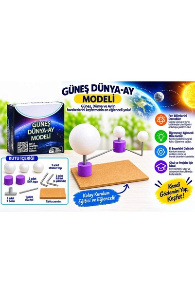 Anoffel Güneş Dünya Ay Modeli 1 Seti Güneş Sistemi Modeli