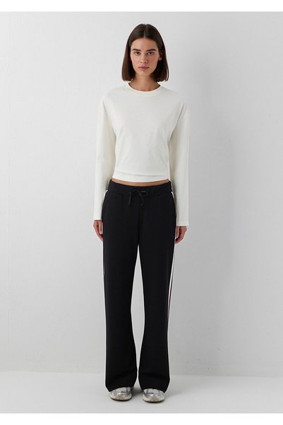 Mavi Pantaloni de trening negri cu detaliu dungi 1011061-900