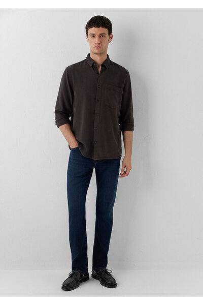 Mavi (Tencel™) Lyocell Kahverengi Gömlek Regular Fit / Normal Kesim 0212064-7...