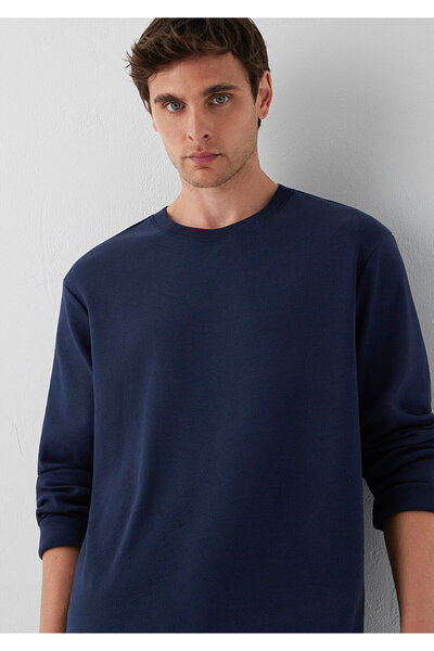 Mavi Long Sleeve Navy Blue Basic T-Shirt Regular Fit / Normal Cut 0613521-70490
