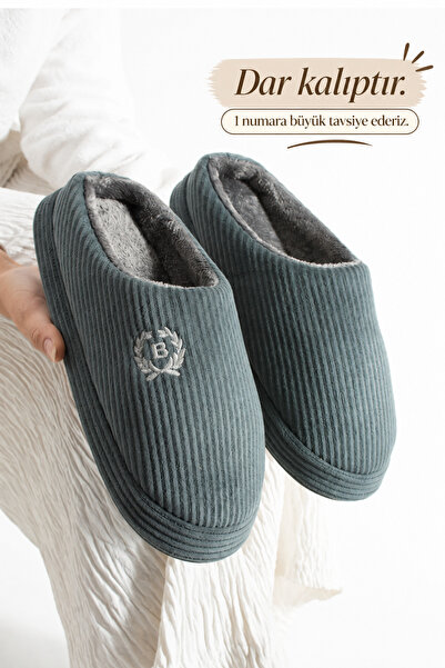 star shoes Unisex embroidered velvet soft sole fur-lined slippers