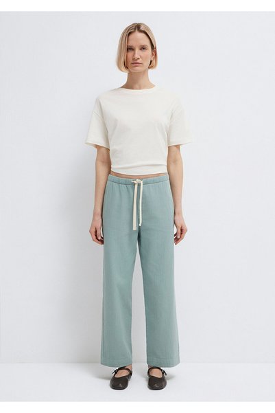 Mavi Green Trousers with Lace Detail 1011203-70113