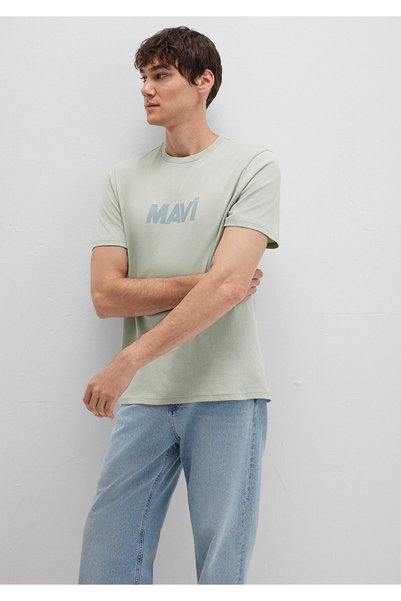 Mavi Logo Printed Green T-Shirt Regular Fit / Regular Cut 0612896-83995