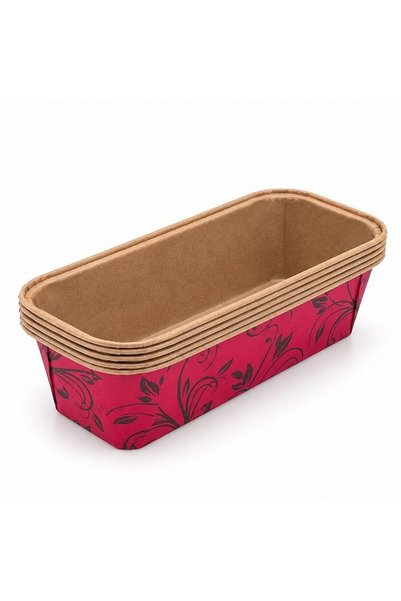 dinckitchen Kağıt Baton Kek Kalıbı 15 cm 5li Kırmızı Renk Karton Baton 18X8,5...