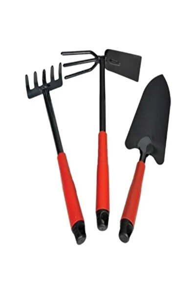 plant-home Hobi Çapa Tırmık Kürek 3’lü Set | Metal Bahçe El Aletleri | Saksı,...