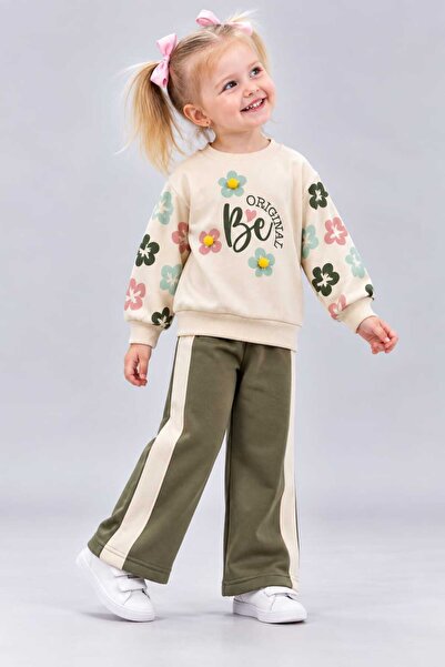 Beray Three-Ply Sharded Combed Cotton Sweatshirt Children's Set