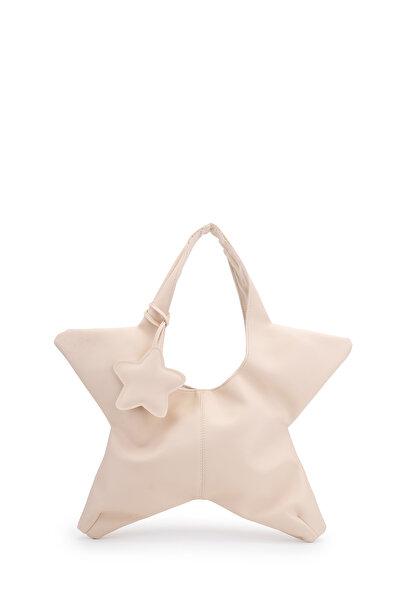 minebag Yıldız Form Casual Starly Γυναικεία Τσάντα Ώμου Κρέμα