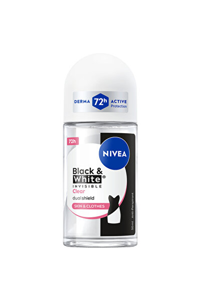 NIVEA Black&White Clear – Рол-он антиперспирант 48ч, 50 мл