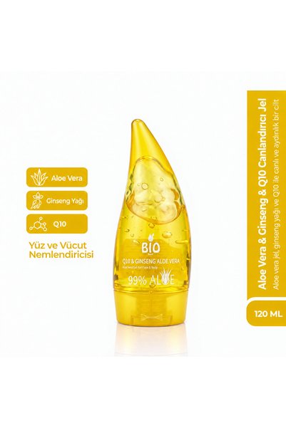 Bio Asia جل الجينسنغ للطاقة ومرطب Q10 - منشط للبشرة المتعبة 120 مل