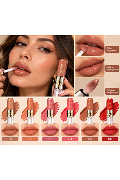 MİLANO BEAUTYS 2in1 /Magic Lip Gloss/Natural Pinkness/ Lip Moisturizer