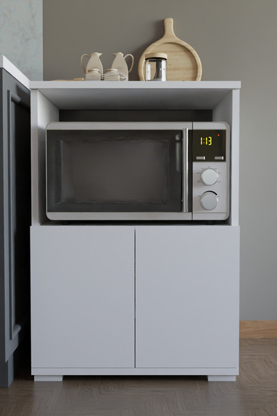 DEKOZUM MİCROCHEF Mikro Dalga Fırın Dolabı Çok Amaçlı Mutfak Dolabı Set Altı ...