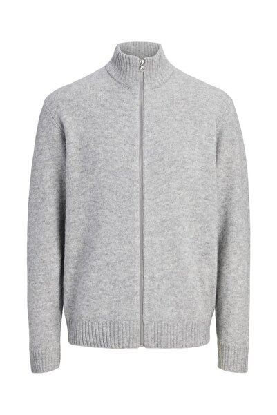 Jack & Jones Ζακέτα πλεκτή ανδρική 12298535 "OLLIE" γκρι μελανζέ