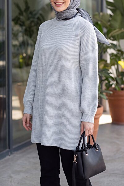Modamorfo Round Neck Casual Knitwear Tunic