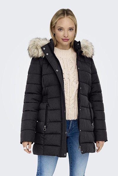 ONLY ONLNEWLUNA QUILTED COAT CC OTW Antrasit Kadın Ceket 15304781