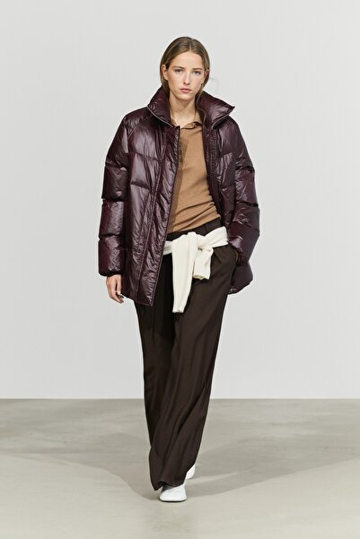 Massimo Dutti Parlak kapitone mont