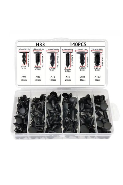 Choice 140pcs 140pcs Auto Bumper Fasteners 5/6/7/8/9mm Hole Car Clips Fender ...