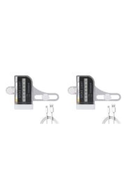 Choice أضواء LED قابلة لإعادة الشحن لعجلات الدراجات من APWIKOGER، ملونة، قابل...