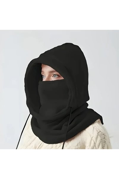 Choice1 black Unisex Winter Balaclava Knit Hood - Windproof Mask with Drawstr...