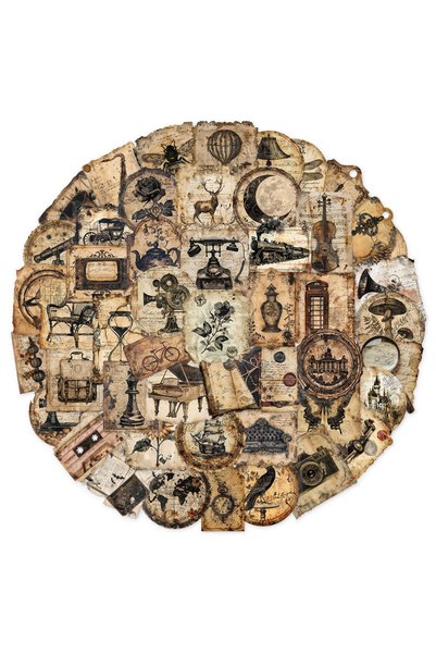 Choice 50PCS 50PCS Vintage Labels Vintage Items Minimalist Style Stickers DIY...