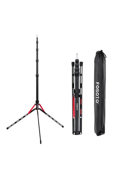 Choice حقيبة حامل ثلاثي القوائم Fosoto FT-190B أحمر بإضاءة ليد حمراء 2.22 متر...