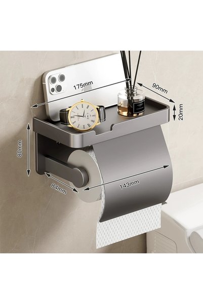 Choice grey G5353A Toilet Tissue Box Wall Mounted Toilet Tissue Holder Bathro...