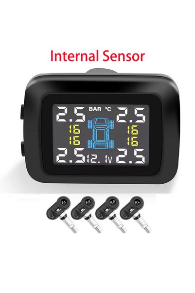 Choice1 نظام مراقبة ضغط الإطارات TPMS للسيارة مع مستشعر داخلي ومنبه يعمل بمنف...
