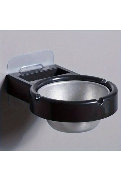 Choice Black Windproof Stainless Steel Wall Mounted Ashtray - Minimalist Desi...
