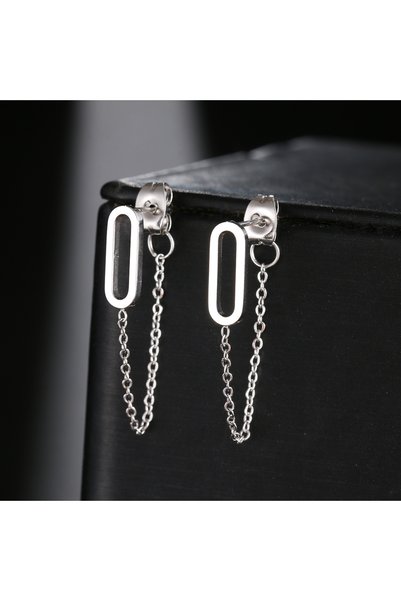 Choice Silver Stainless Steel Earrings 2022 Trend Classic Style Hollow Rounde...