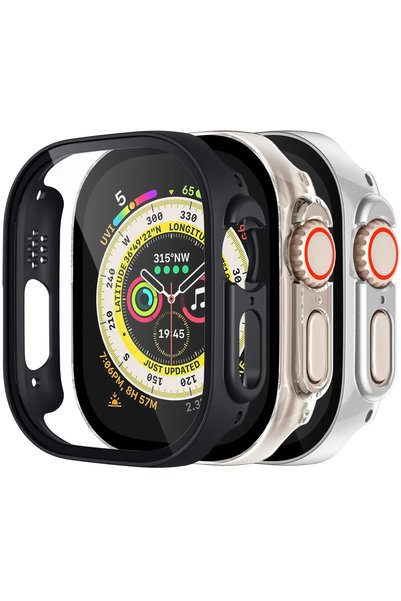 Choice1 Ultra 49mm Only Black -Clear-Sliver 3 Pack Cover for Apple Watch 49mm...