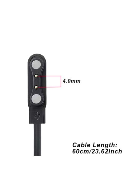 Choice W26 1pcs Magnetic Smart Watch Charging Cable, 2-Pin/4Pin USB Replaceme...