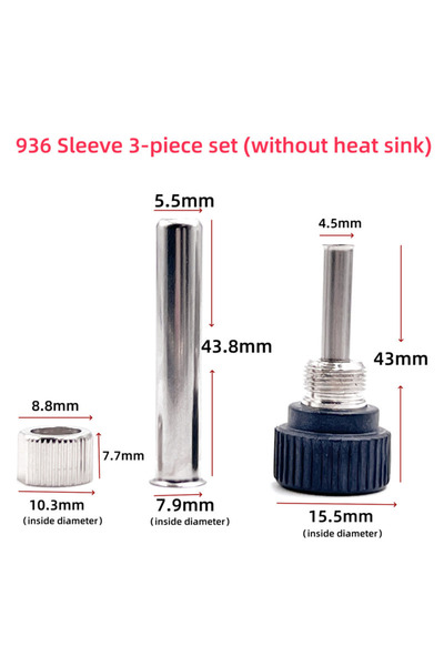 Choice3 set 1 Universal Soldering Iron Sleeve Set Stainless Steel Protective ...