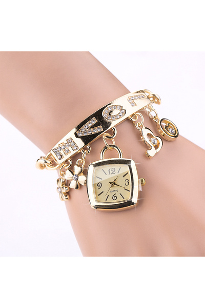 Choice1 Gold Without Box 1/2PCS Women Fashion Luxury Bracelet Strap Quartz Wr...