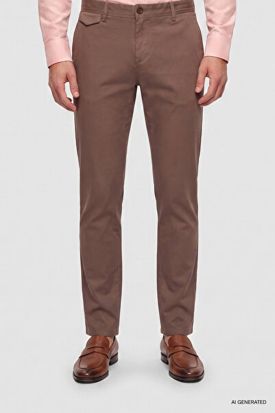 Twn Slim Fit Mink Dobby Chino Παντελόνι