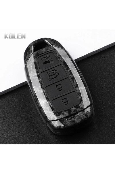 Choice1 غطاء مفتاح السيارة من ألياف الكربون ABS طراز A4B F-Carbon لسيارات هيو...