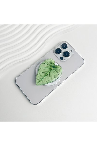 Choice7 CX38-08 Tropical Leaf Socket Phone Grip Holder for Magsafe IPhone Mac...