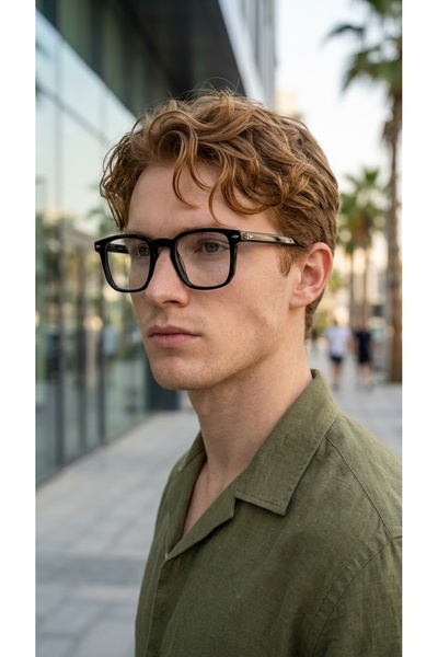 Olivier Philippe 1002 Black 47 Blue Light Protective Glasses
