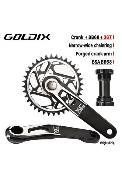 Choice 170mm Crank BB 36T GOLDIX Mountain Bike Crank Chain Wheel Set, Fixed w...