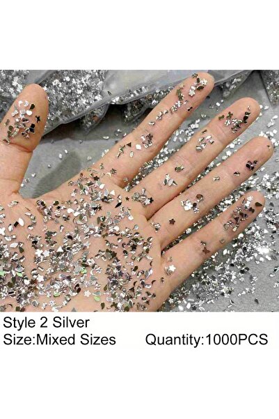 Choice Silver-1000pc 500/1000Pcs Mini Nail Art Rhinestones Crystal Resin Flat...
