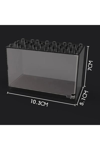 Choice Black B Minifigures Display Case for Action Figures Blocks Collectible...