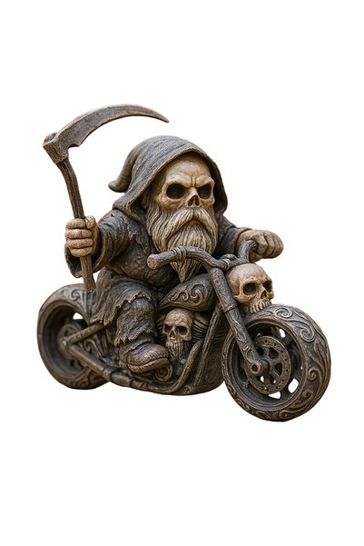 Choice One Size as shown Reaper Figurine Skeleton Grim Motorcycle Rider Resin...
